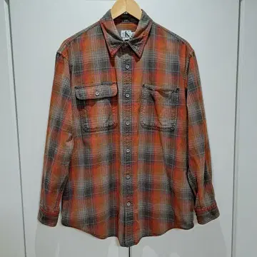 캘빈클라인 플란넬 셔츠 체크 셔츠 M