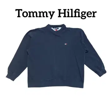 TOMMY HILFIGER 네이비 맨투맨 M 속기모 USA 빈티지