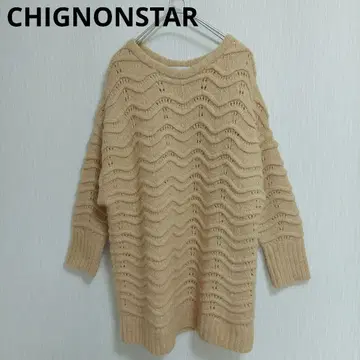 CHIGNONSTAR 울 혼방 니트 풀오버 튜닉 배송비 포함