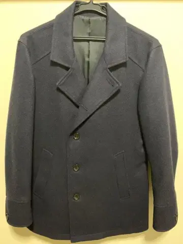 새상품급 미쉘클랑 울 P코트 네이비