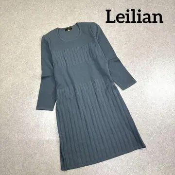 Leilian 레리안 울 니트 원피스 긴팔 13+ 일본제
