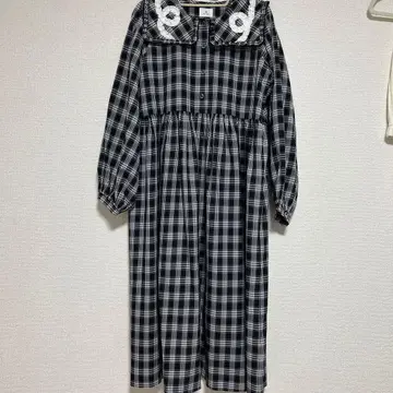 merry jenny 체크 무늬 셔츠 원피스 F 사이즈