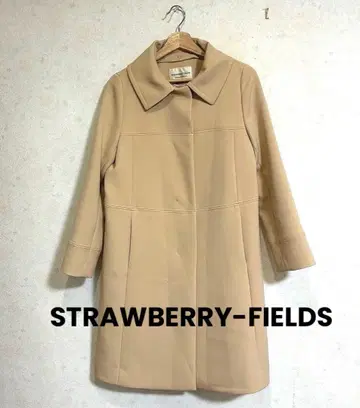 STRAWBERRY FIELDS 라이트 베이지 롱 코트 엘레강트