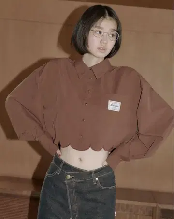 Lil Ambition Scalloped Shirt 브라운