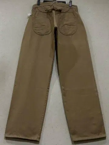 야마네 신치 벨트 셀비지 데님 팬츠 에비수 브라운 베이지