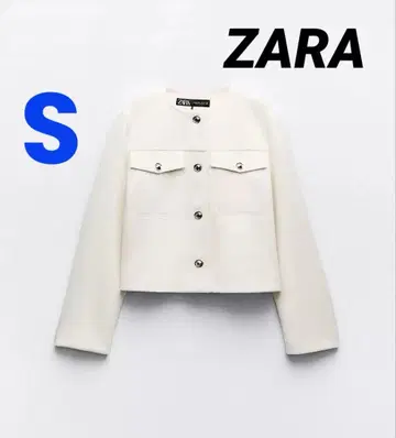 새상품, 택 포함 ZARA 자라 소프트 숏 자켓 S 화이트