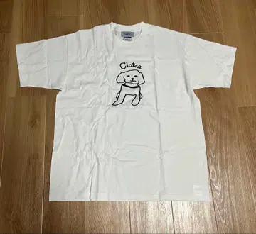미사용 새상품 ciatre 티셔츠 강아지 화이트 흰색 S 사이즈