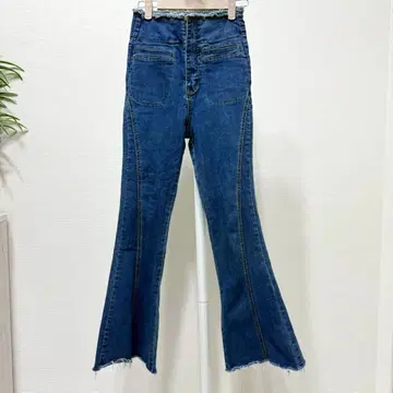 PALACE 하이웨스트 플레어 데님 블루