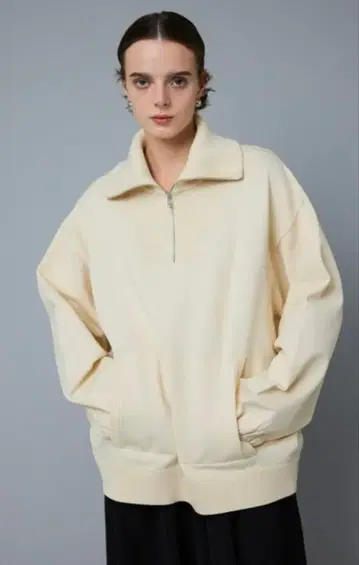 Herin.CYE Boy friend half zip tops