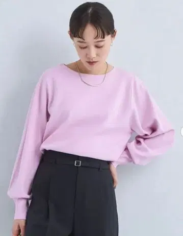 유나이티드 애로우즈 브라이트 형태 풀오버 니트 핑크