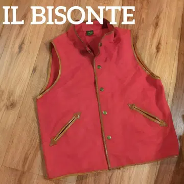 초레어 IL BISONTE 레드 슬리브리스 베스트