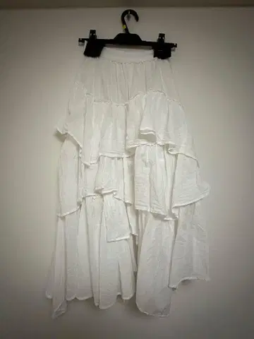 SNIDEL 화이트 레이어드 스커트