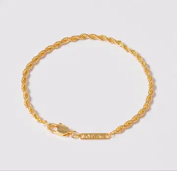 [ Ky9jm ] Rope Bracelet 3mm (Gold) 18cm