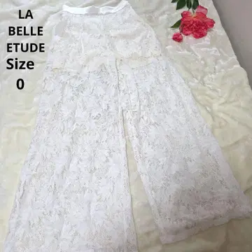 [ 인기 LA BELLE ETUDE ] 화이트 레이스 팬츠 사이즈 0
