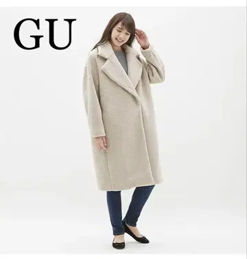 지유 보아 체스터 코트 CL 보아 롱 코트