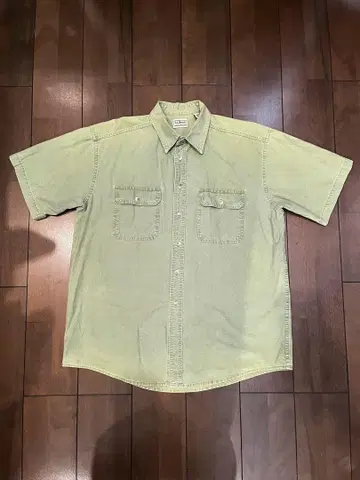L.L.Bean 반팔 셔츠 라이트 그린 페이드