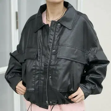 FREAK'S STORE 레자렛 숏 블루종 블랙