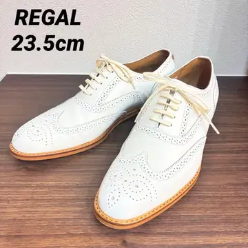 컨디션 최상 REGAL 화이트 윙 칩 신발 23.5cm