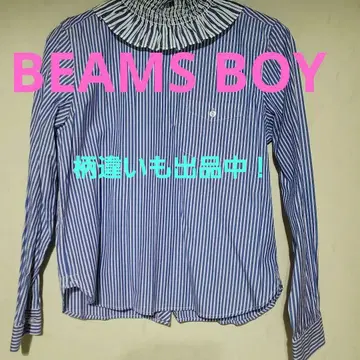 BEAMS BOY 옷깃 프릴 긴팔 셔츠