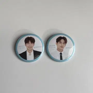 SEVENTEEN 원우 민규 캔 배치 세븐틴 카페