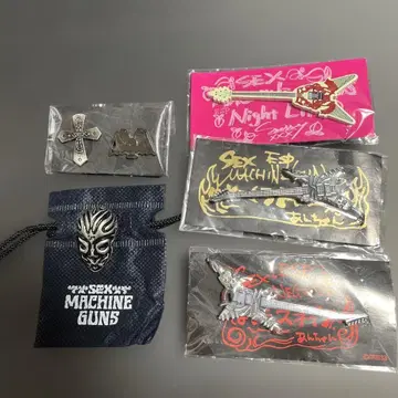 SEX MACHINEGUNS 굿즈 5종 세트 기타 핀 배지