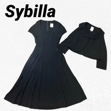 시빌라 Sybilla 블랙 포멀 원피스 & 자켓 세트 여성용 블랙 M