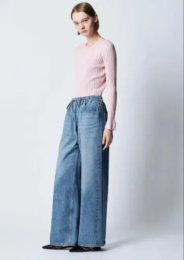Drawer 블리치 데님 5P 로스트 팬츠 청바지 38