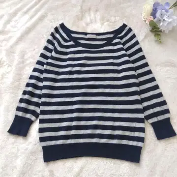 MARGARET HOWELL 마가렛호웰 캐시미어 혼방 보더 니트