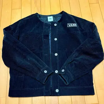 VANS 노카라 자켓 블랙 코듀로이