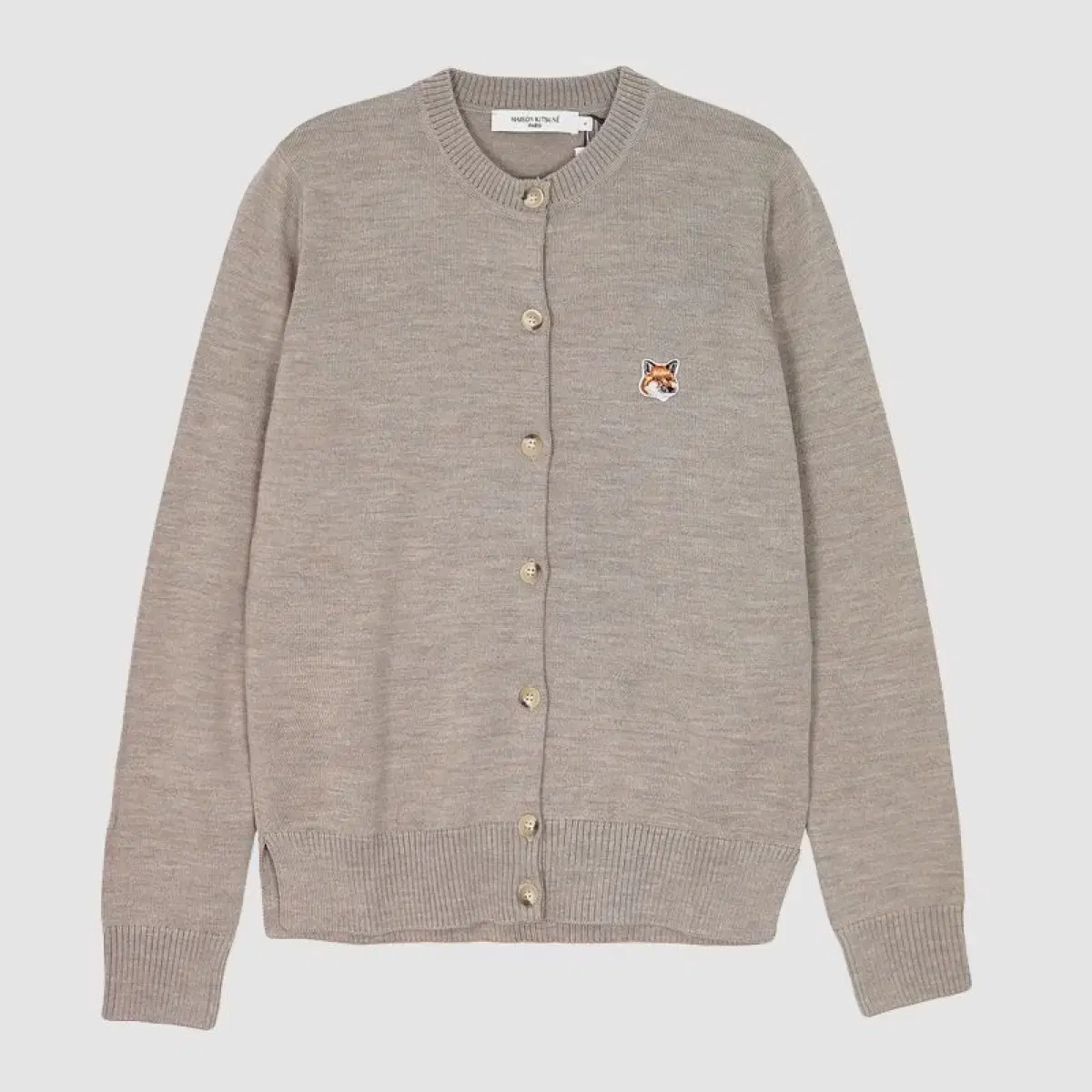 Authentic Maison Kitsuné cardigan, beige, size XS