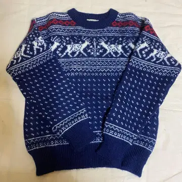 80s 빈티지 L.L.BEAN 노르딕 니트 노르웨이