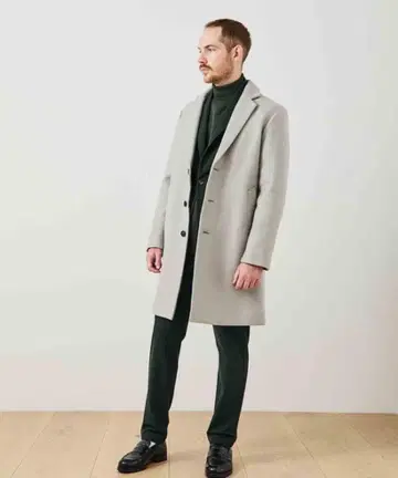 PUBLIC TOKYO 캐시미어 멜톤 체스터 코트