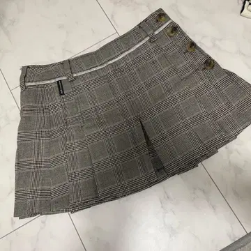 D&G 체크 무늬 플리츠 스커트
