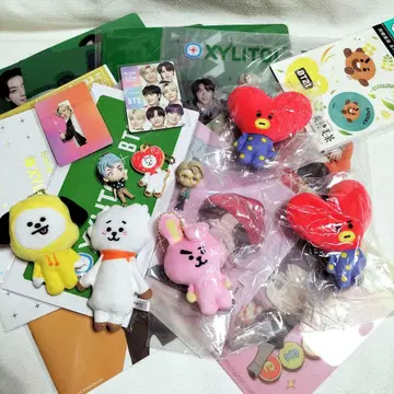 BT21 푹신푹신 마스코트 봉제 인형 키링 클리어 파일 묶음 판매