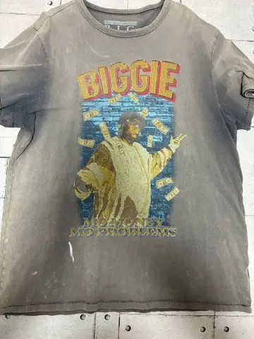 귀 페이드 BIGGIE 그래픽 T셔츠