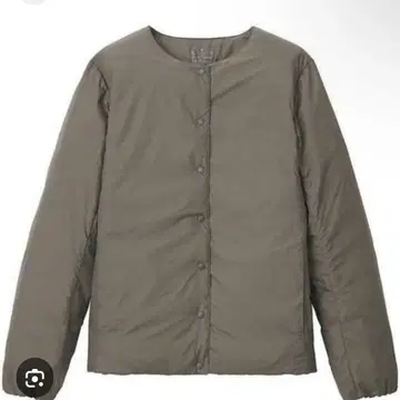 무인양품 경량 포켓 다운 자켓 그레이쉬 브라운 빅 사이즈 L 남음