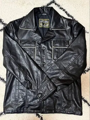 [ 새상품급 ] ONTIME LEATHERS 가죽 자켓 인조 가죽