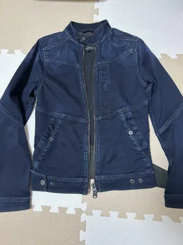 네이비 데님 자켓 스탠드 카라 상품번호 D03484-6590-89