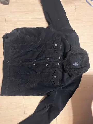 GAP 데님 코듀로이 보아 자켓 블랙 M 사이즈
