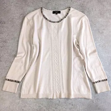 [ USED ] DAKS 크루넥 스웨터 베이지 일본제 사이즈 42