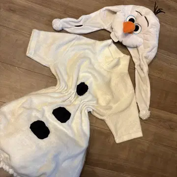 올라프 플리스 모자 코스프레 100 120 뒤집어쓰는 것
