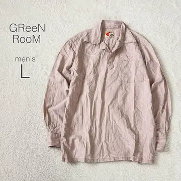 [그린룸] 스키퍼 셔츠 긴팔 면 100 일본제 캐주얼 새상품급 L