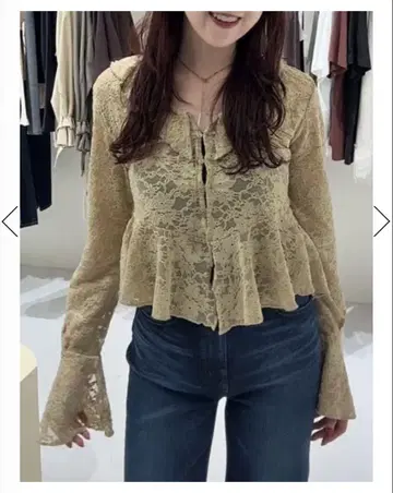 MOUSSY 마우지 레이스 블라우스