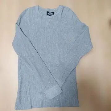 BEAMS 그레이 와플 롱 슬리브
