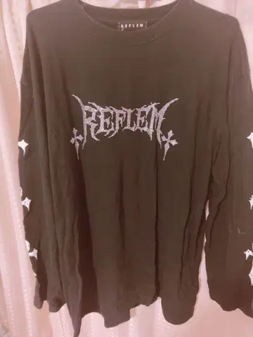 REFLEM 블랙 긴팔 T셔츠