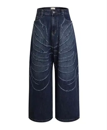 DND4des / RHINESTONE HIGH BAGGY JEANS