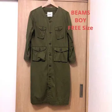 BEAMS BOY 밀리터리풍 셔츠 원피스