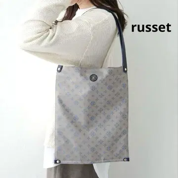 [새상품급] russet 러셋 접이식 토트백 그레이 올 패턴 나일론