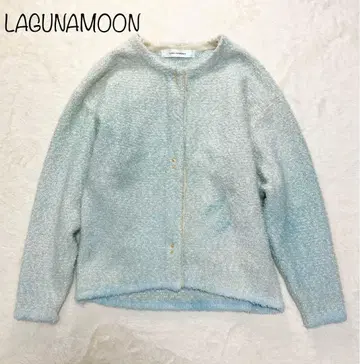 LAGUNAMOON 라메 트위드 니트 가디건 24SS