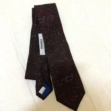 District UNITED ARROWS 일본제 페이즐리 무늬 넥타이